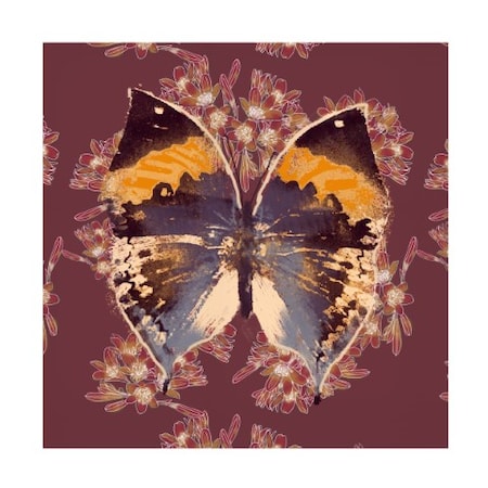 Karen Drayfus 'Butterfly In Mauve' Canvas Art,24x24